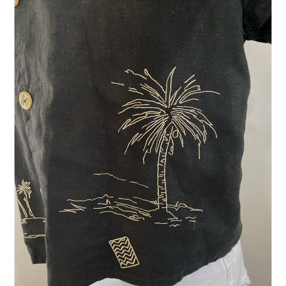 Ease Sport Sportswear Women 12 Elephant Top Shacket reversible Linen Blend - Picture 5 of 9